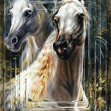 Схема вышивки «Белые лошади»