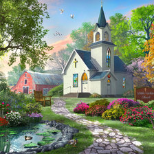 Схема вышивки «Пейзаж»