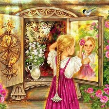 Схема вышивки «Девочка»