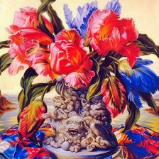 Схема вышивки «Тюльпаны»