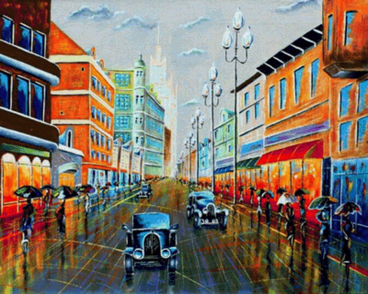 Город - город машины и люди - предпросмотр