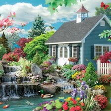 Схема вышивки «Домик»