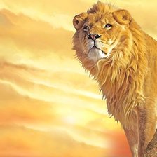 Схема вышивки «лев»