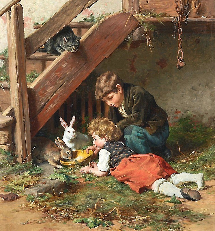 Кормление во второй половине дня. - оригинал