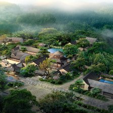 Схема вышивки «Домики»