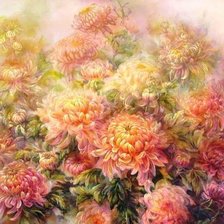 Схема вышивки «ХРИЗАНТЕМЫ»