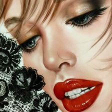 Схема вышивки «Девушка»