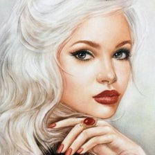 Схема вышивки «Девушка»