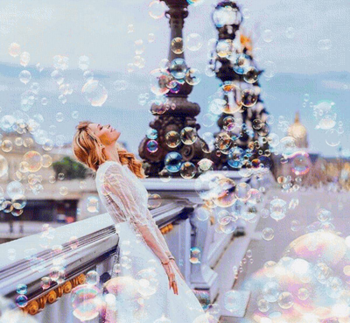 Девушка и мыльные пузыри - девука и мыльные пузыри - предпросмотр