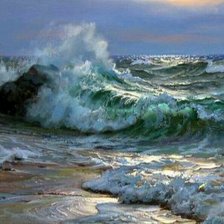 Схема вышивки «Море»