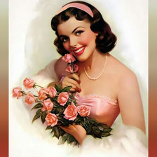 Схема вышивки «Ретро портрет»