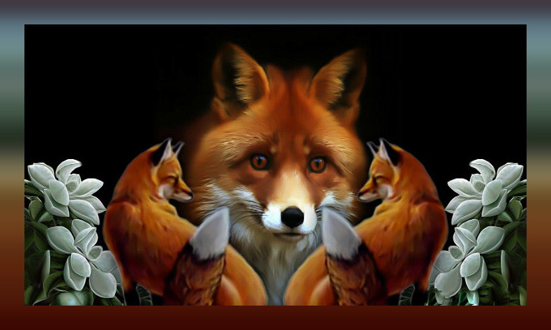 Лисы - дикий хищник лиса - оригинал