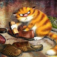 Схема вышивки «Кот наказан»