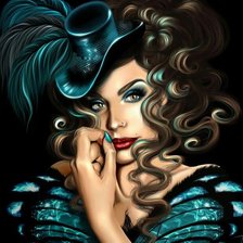 Схема вышивки «Образ девушки»