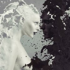 Схема вышивки «Он и Она»