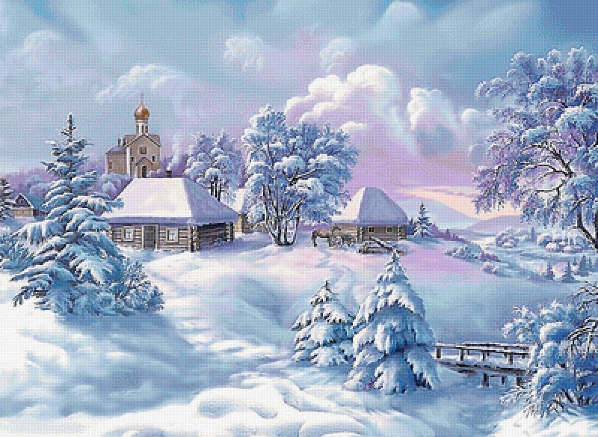 ЗИМА В ДЕРЕВНЕ - предпросмотр