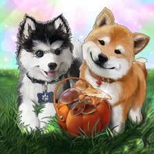 Схема вышивки «Верные друзья 2»