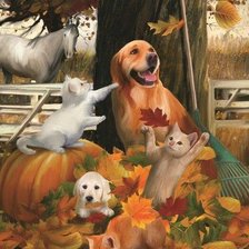 Схема вышивки «Золотая осень»