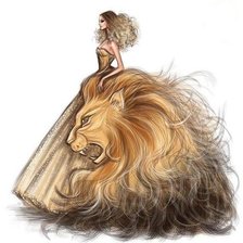 Схема вышивки «ЖЕНЩИНА-ЛЬВИЦА»