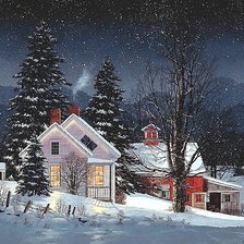 Схема вышивки «ЗИМНЯЯ НОЧЬ»