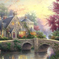 Схема вышивки «ДОМ У РЕКИ»