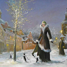 Схема вышивки «Прощай! /худ. Владимир Краевский/»