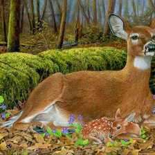 Схема вышивки «Мама с малышом»