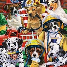 Схема вышивки «Щенки»