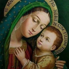 madonna sfondo verde