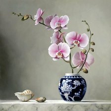 Схема вышивки «Орхидея натюрморт»