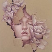 Схема вышивки «Девушка»