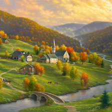 Схема вышивки «Peace in the Valley.»