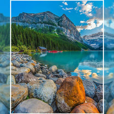 Схема вышивки «Горное озеро»