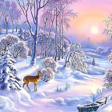 Схема вышивки «ЗИМА»