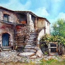 Схема вышивки «городок»