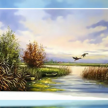 Схема вышивки «Пейзаж»