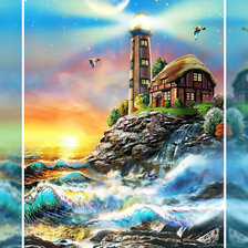 Схема вышивки «Маяк»