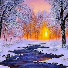 Схема вышивки «пейзаж»