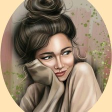 Схема вышивки «Девушка»