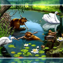 Схема вышивки «На реке»