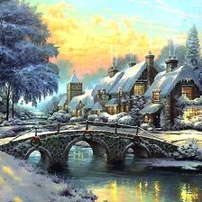 Схема вышивки «МОСТ ЧЕРЕЗ РЕКУ»