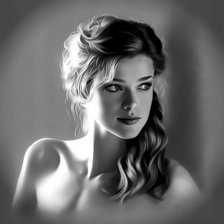 Схема вышивки «Девушка.»