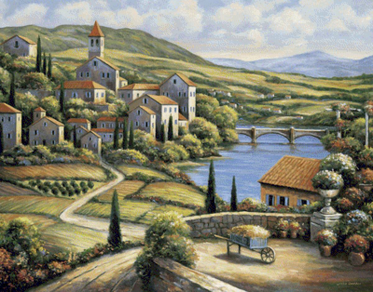 The Village A. - john zaccheo paintings.landscapes.scenarys. - предпросмотр