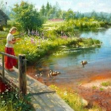 кормлю уток