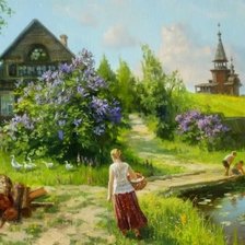 Схема вышивки «у пруда»