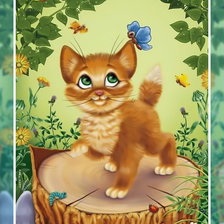 Схема вышивки «Котёнок»