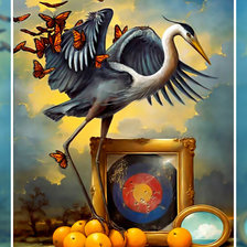 Схема вышивки «Журавль»