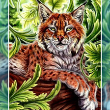 Схема вышивки «Рысь»