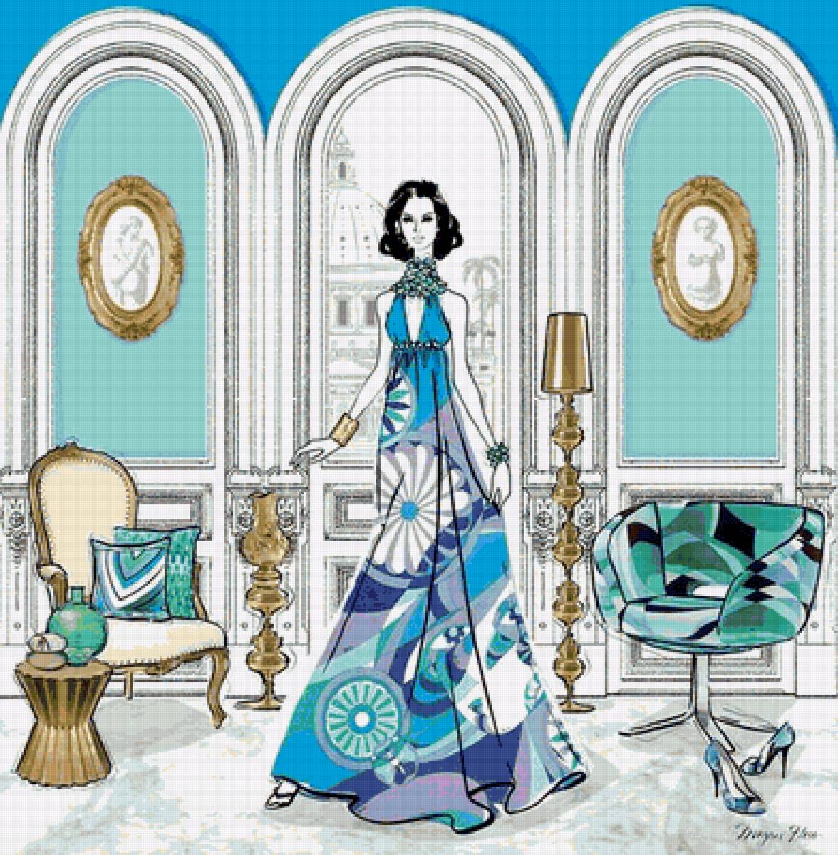 №1932870 - интерьер, девушка - предпросмотр