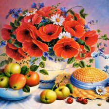 Схема вышивки «цветы»